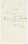 1865-06-06  Mrs. Frank Wiggin requests a copy of her husband's promotion