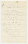 1865-06-15  Daniel Stickney requests information on welfare of Frank Herbert