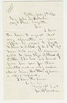 1865-07-07 Ira B. Gardiner requests information about William H. Robbins, Company I by Ira B. Gardiner