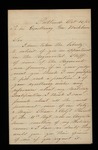 1861-10-13 Thomas A. Roberts requests a position on the regimental staff by Thomas A. Roberts