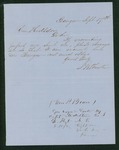 1861-09-17 Sidney W. Thaxter requests recruiting papers for Bangor by Sidney W. Thaxter