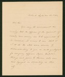 1861-09-23  Thomas H. Talbot recommends Walstein Phillips and Jarvis E. Stevens for appointments