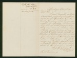 1861-10-02  Charles H. Baker writes Governor Washburn about his appointment as Lieutenant