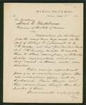 1861-10-05 Assistant Adjutant General Williams requests commission papers for Sergeant Summit of Company K, 5th Cavalry, and Sergeant Constantine Taylor of Company C, 5th Cavalry