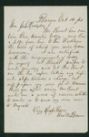 1861-10-14  George M. Brown writes General Hodsdon regarding Mr. Hunt's letter from Vice President Hannibal Hamlin