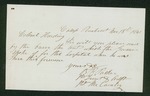 1861-11-18 Lieutenant B.F. Tucker requests a hospital tent by B. F. Tucker