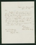 1862-04-05  Lieutenant J. Stevens writes Colonel E.K. Harding about lack of harnesses