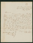 1862-05-16   Samuel Allen notifies Governor Washburn of Quartermaster Patten's resignation