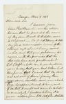 1863-03-09 John W. Webster inquires about a commission for his son Frank W. Webster by John W. Webster