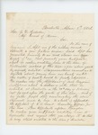 1864-04-08 E.K. Smart, J.W. McMahon, and John J. Sherman, Selectmen of Pembroke, write Adjutant General Hodsdon regarding recruits Bela Antonez, Leonard Beranth, and Benjamin Apt