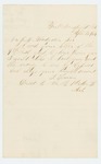 1864-04-15 J. Loran acknowledges receipt of letter about bounty payment by J. Loran