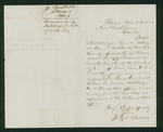 1861-11-07 Joseph Bartlett recommends Jasper Hutchings to Governor Washburn by Joseph Bartlett