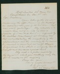 1862-11-01  Colonel Jerrard writes Governor Washburn for guidance on the appointment of Dr. Huckins