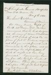 1862-12-09 Hiram Batchelder requests his commission as 2nd Lieutenant by Hiram T. Batchelder