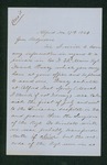 1864-11-17 Samuel M. Carne inquires if Frank Bracy of Company F is still alive by Samuel M. Carne