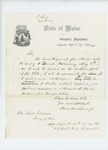 1861-04-29 Governor Washburn notifies Simon Cameron, Secretary of War, of readiness of 2nd Regiment by Israel Washburn Jr.