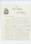 1861-05-11 Governor Israel Washburn writes to Joseph B. Hall regarding transportation of 2nd Regiment from Boston to New York by Israel Washburn