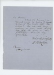 1861-05-12 William K. McGillis writes to Governor Washburn stating the 2nd Regiment is ready to depart by William K. McGillis