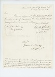Undated - Colonel Charles W. Roberts writes to Governor Washburn recommending 2nd Regiment promotions