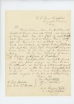 Undated letter (circa 1863) to Colonel Charles Roberts from US General Hospital surgeon requesting information on Private William Grier by Charles Roberts