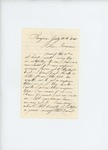 1861-07-15 A.D. Harlow writes to Adjutant General Hodsdon about musician recruitment by A. D. Harlow