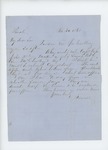 1861-11-30 Sewall recommends Captain Foss for Lieutenant Colonel of the 15th Maine Infantry Regiment by George P. Sewall