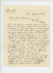 1863-08-07 W.C. Field requests a lieutenant's position for his son by W. C. Field