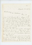 1862-11-19  J.W. Chamberlain writes to Governor Washburn to request a commission
