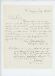 1864-07-05  Colonel Charles W. Roberts requests that the Governor be consulted regarding the case of Sergeant Forbes