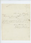 1863-01-30 Quartermaster Sergeant Samuel Nash requests copy of his enlistment form by Samuel Nash