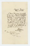 1863-02-19 Dr. Mason's certificate of disability for Thomas B. Chalmers by Dr. J. Mason