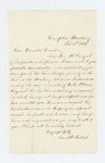 1863-02-28 Daniel Burleigh requests Hannibal Hamlin's aid in securing a promotion for John Sawyer by Daniel C. Burleigh