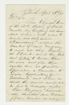 1861-04-22  William Rogers writes Governor  Washburn about mustering company