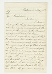 1861-05-18  Captain Frank S. Haseltine informs Governor Washburn his company is ready for service