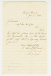 1861-06-03  Adjutant Edwin Burt requests a regimental flag and box