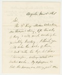 1861-06-05  Copy of a letter from Governor Washburn to the Secretary of War informing him the 3rd Maine Regiment has left for Washington