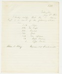 1861-06-18  Quarter Master Haley certifies that the regiment needs plates, utensils, washbasins, and a coffee boiler