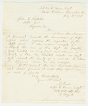 1861-07-10 Adjutant Burt forwards the commission for Captain Nash and bounty receipts due by Edwin Burt