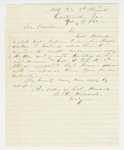1861-07-19  Colonel Howard  writes Governor Washburn about Colonel Jackson