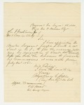 1861-08-04  Major Henry Staples informs Governor Washburn of his appointment of Master Sergeant Joseph Smith as 1st Lieutenant