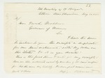1861-08-20 Colonel Howard forwards receipts to Governor Washburn by Oliver Otis Howard
