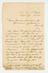 1861-09-19 General Howard requests a commission as band leader for Fenelon G. Barker by Oliver Otis Howard