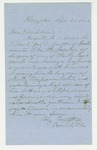 1861-09-21  Warren W. Rice recommends Dr. Watson of Brooks for surgeon