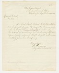 1861-09-21 Special Order 255 ordering Brevet Lieutenant Colonel D. Chandler to replace Captain Thomas Hight of 2nd Maine Cavalry as mustering and disbursing officer in Augusta by War Department