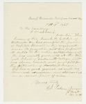 1861-10-03  Surgeon Gideon S. Palmer recommends Frank Getchell for promotion to Assistant Surgeon