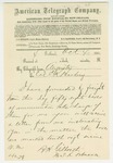 1861-10-04  Telegraph to Colonel Harding regarding shipment of 58 boxes of ammunition