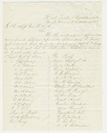 1861-10-19 Petition from Company F requesting that the order discharging Captain Savage be revoked