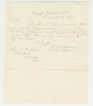 1861-10-20  Quarter Master James Tallman acknowledges receipt of items