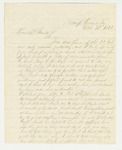 1861-10-30  Lieutenant Charles B. Haskell of Company H requests a commission