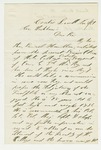 1861-11-05 J.P. Hamblen recommends his brother Samuel for promotion to Adjutant of the 12th Maine Regiment by J. P. Hamblen